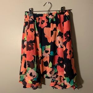 Flowery High/low skirt
